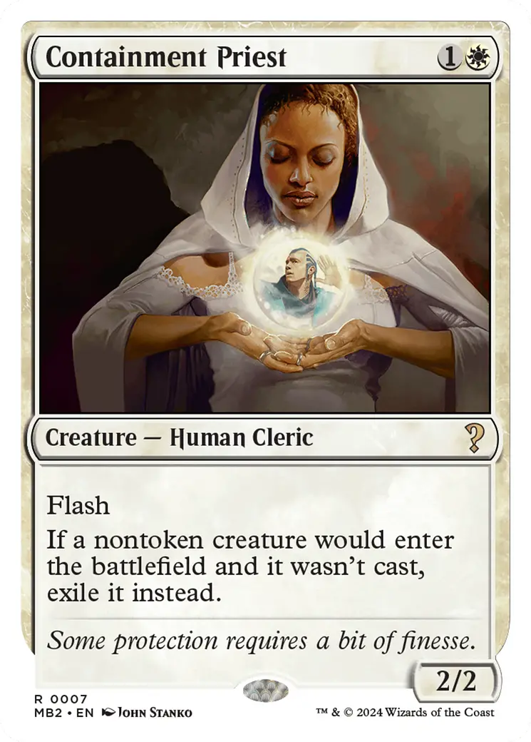 Containment Priest (White Border) [Mystery Booster 2] 1