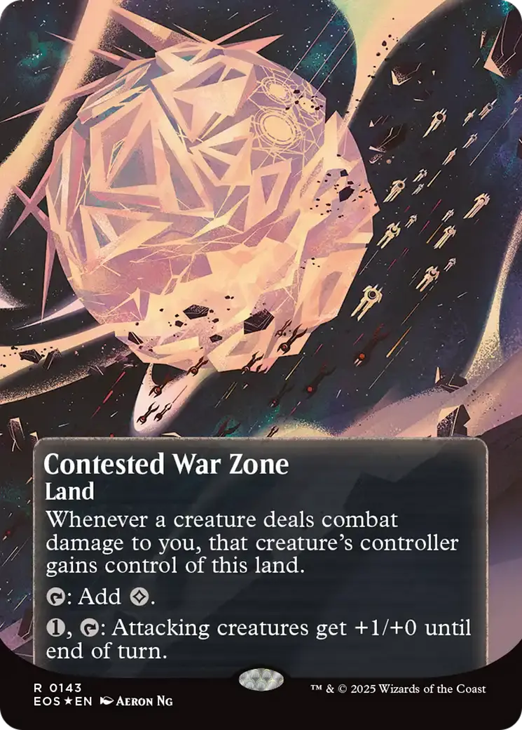 Contested War Zone (0143) (Borderless) (Galaxy Foil) [Edge Of Eternities: Stellar Sights] 1