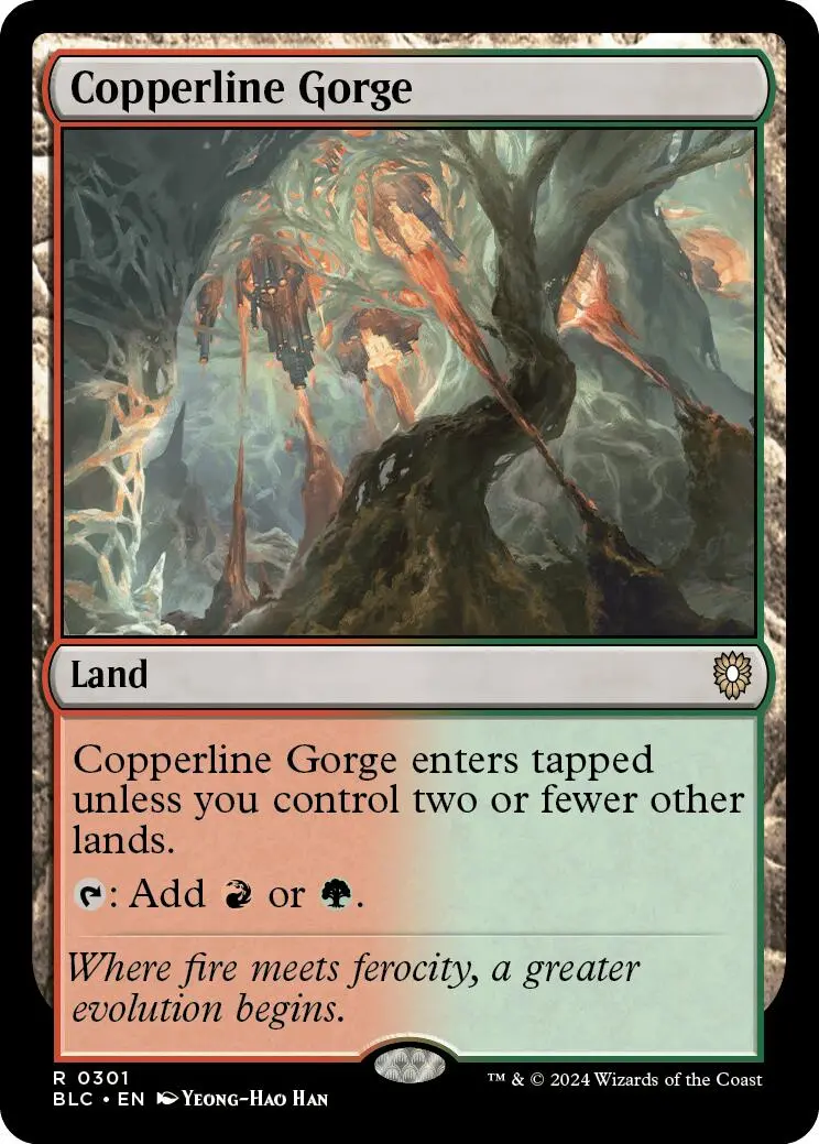Copperline Gorge [Bloomburrow Commander] 1