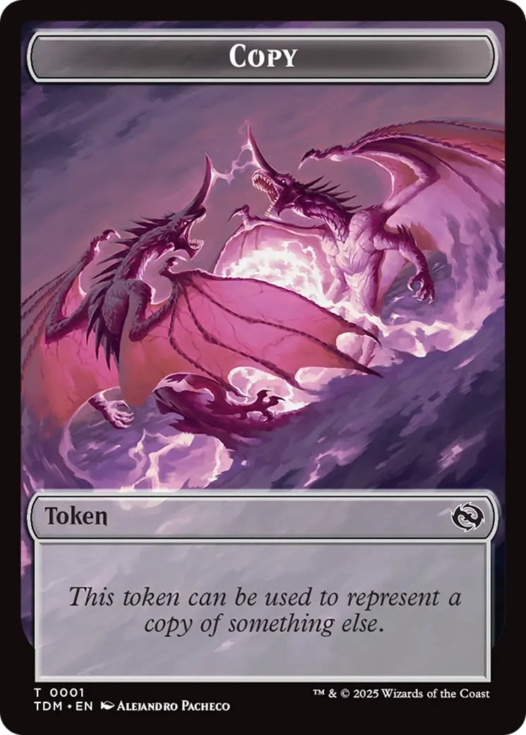 Copy // Dragon (0014) Double-Sided Token [Tarkir: Dragonstorm Commander Tokens] 1