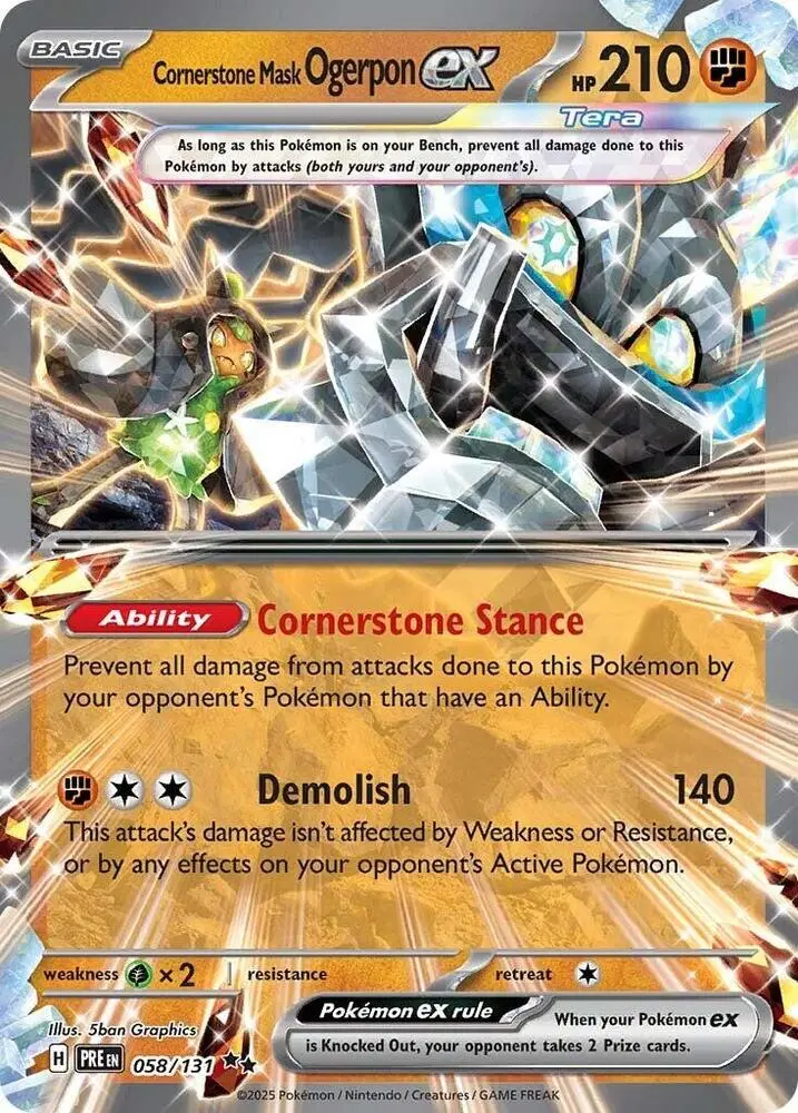 Cornerstone Mask Ogerpon Ex (058/131) [Scarlet & Violet: Prismatic Evolutions] 1