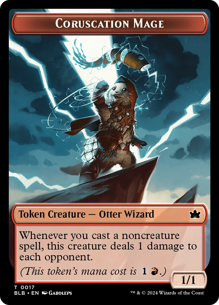 Coruscation Mage Token [Bloomburrow Tokens] 1