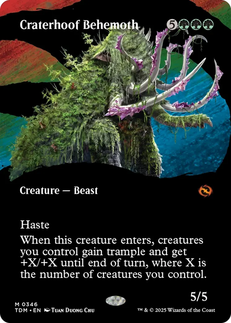 Craterhoof Behemoth (Borderless) [Tarkir: Dragonstorm] 1