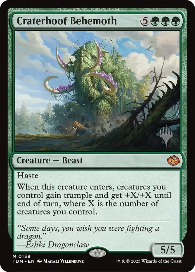 Craterhoof Behemoth (Promo Pack) [Tarkir: Dragonstorm Promos] 1