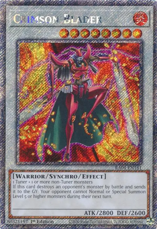 Crimson Blader [Ra04-En161] Platinum Secret Rare 1