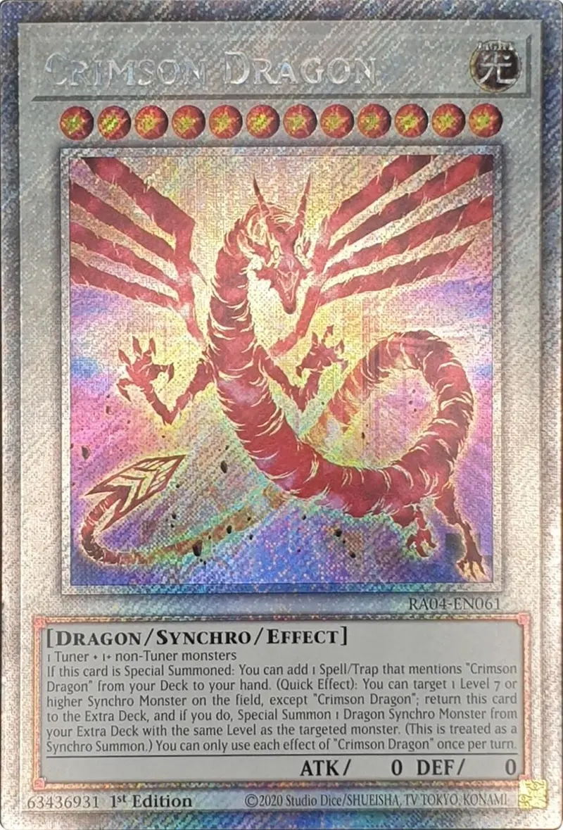 Crimson Dragon (Card) [Ra04-En061] Platinum Secret Rare 1