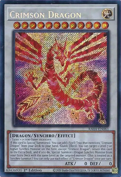 Crimson Dragon (Card) [Ra04-En061] Secret Rare 1