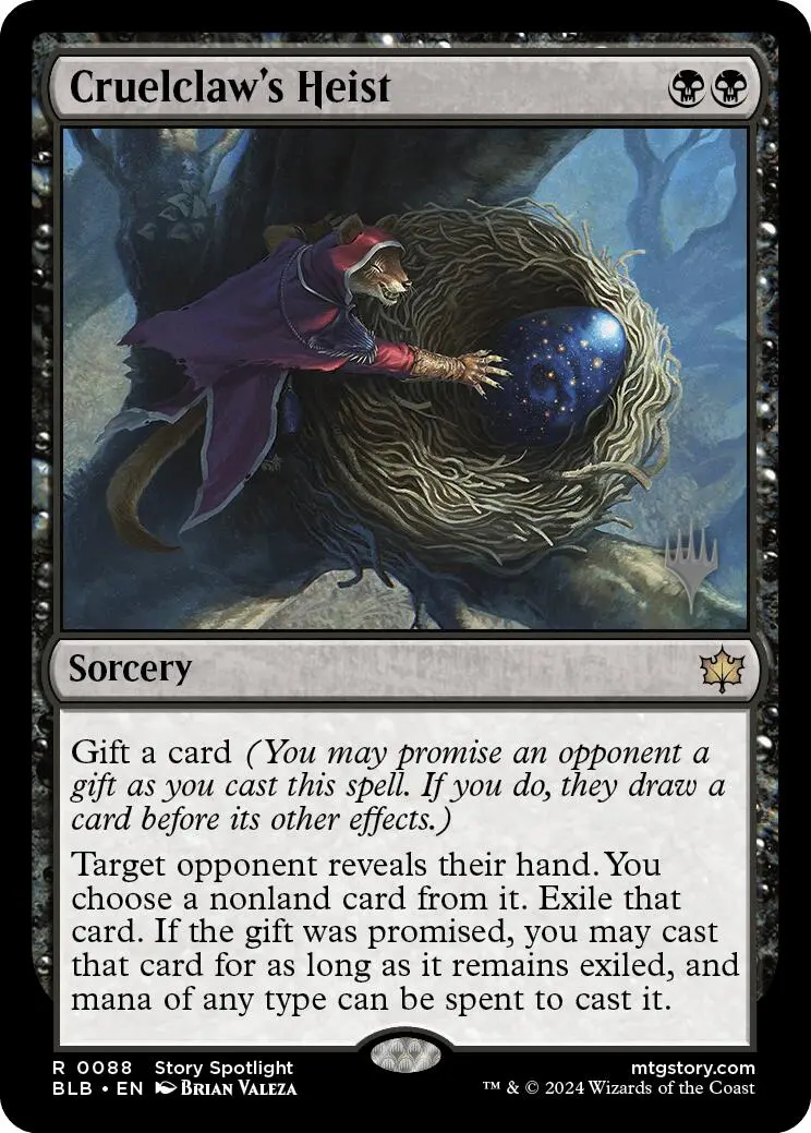 Cruelclaw's Heist (Promo Pack) [Bloomburrow Promos] 1