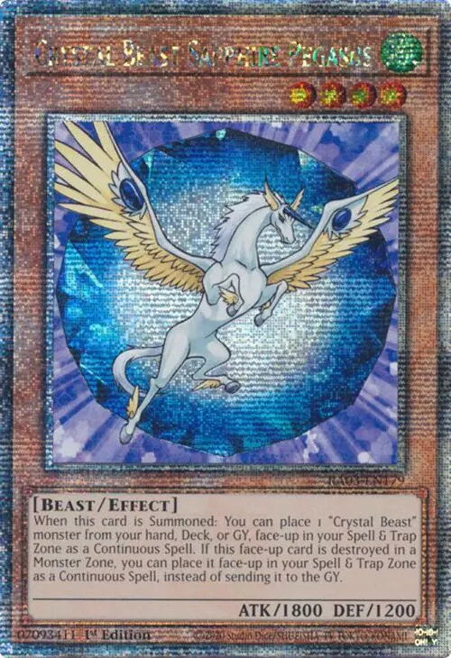 Crystal Beast Sapphire Pegasus (Quarter Century Secret Rare) [Ra03-En179] Quarter Century Secret Rare 1