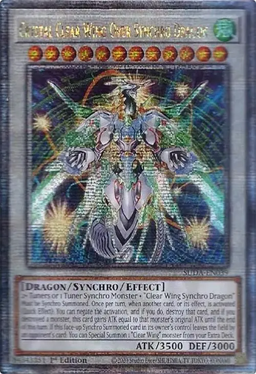 Crystal Clear Wing Over Synchro Dragon (Quarter Century Secret Rare) [Suda-En039] Quarter Century Secret Rare 1