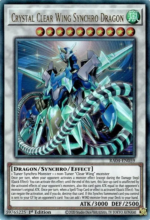 Crystal Clear Wing Synchro Dragon [Ra04-En059] Prismatic Ultimate Rare 1