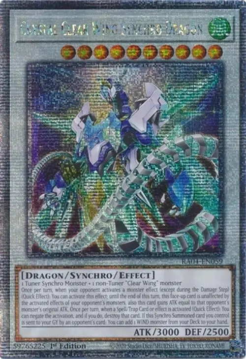 Crystal Clear Wing Synchro Dragon [Ra04-En059] Quarter Century Secret Rare 1