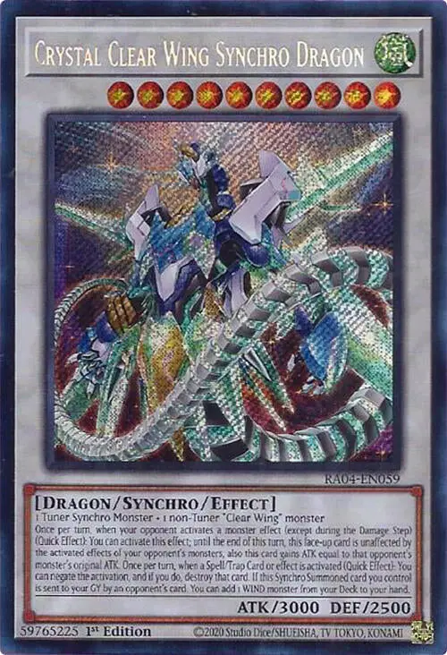 Crystal Clear Wing Synchro Dragon [Ra04-En059] Secret Rare 1