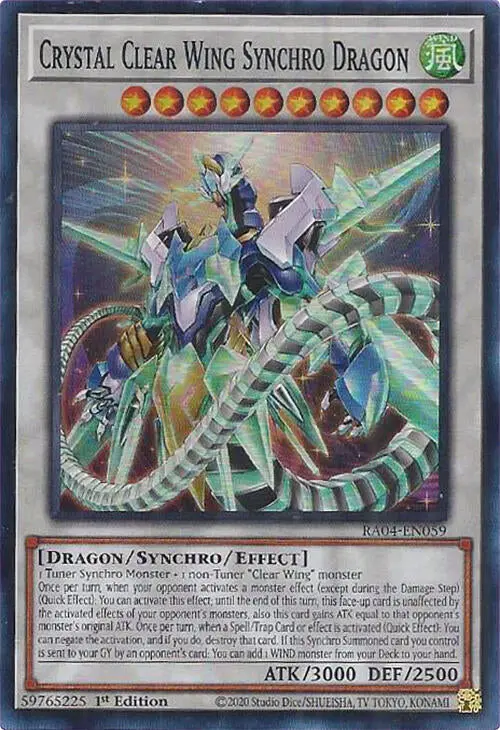 Crystal Clear Wing Synchro Dragon [Ra04-En059] Super Rare 1