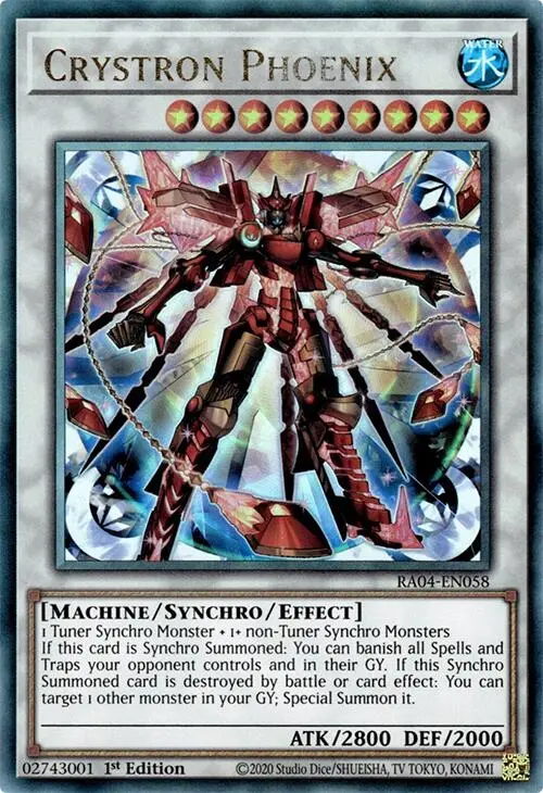 Crystron Phoenix [Ra04-En058] Prismatic Ultimate Rare 1