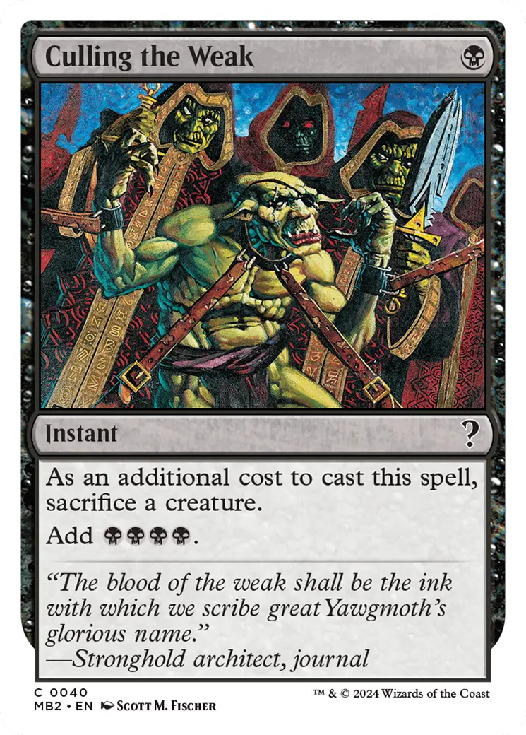 Culling The Weak (White Border) [Mystery Booster 2] 1