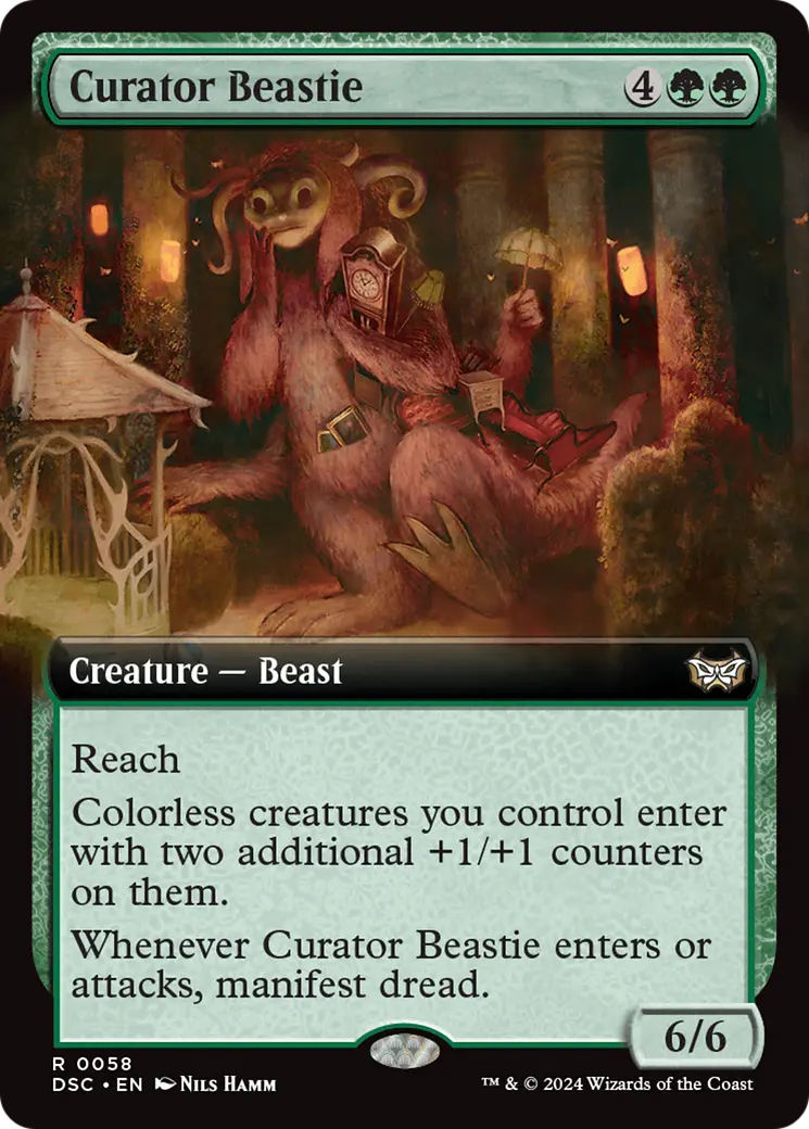 Curator Beastie (Extended Art) [Duskmourn: House Of Horror Commander] 1