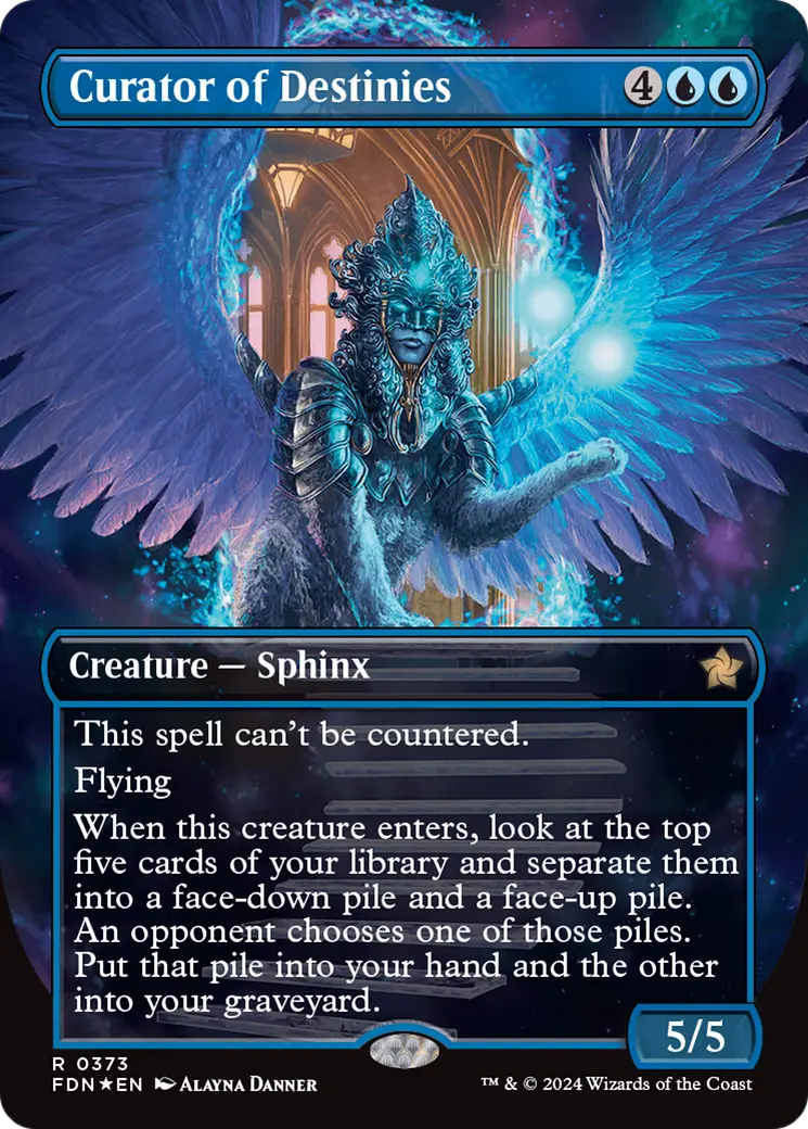 Curator Of Destinies (Borderless) (Mana Foil) [Foundations] 1