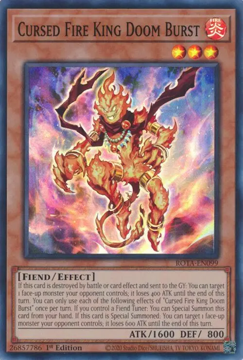 Cursed Fire King Doom Burst [Rota-En099] Super Rare 1
