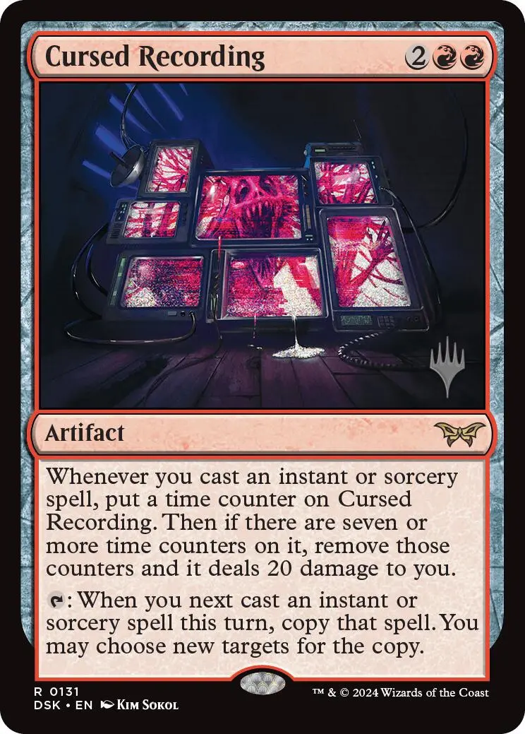 Cursed Recording (0131) (Promo Pack) [Duskmourn: House Of Horror Promos] 1