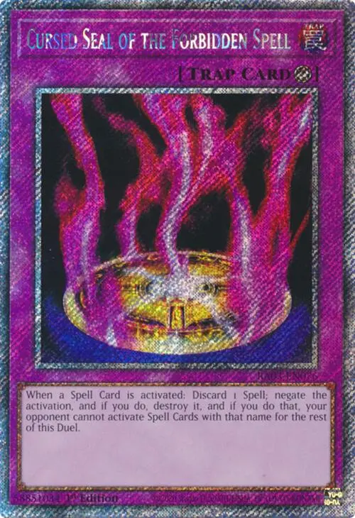 Cursed Seal Of The Forbidden Spell (Platinum Secret Rare) [Ra03-En076] Platinum Secret Rare 1