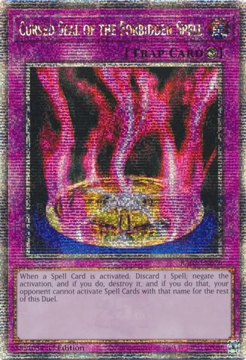Cursed Seal Of The Forbidden Spell (Quarter Century Secret Rare) [Ra03-En076] Quarter Century Secret Rare 1