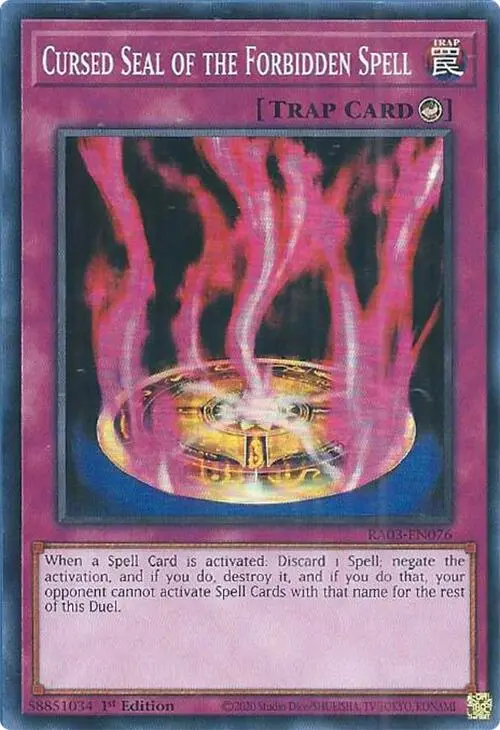 Cursed Seal Of The Forbidden Spell [Ra03-En076] Super Rare 1
