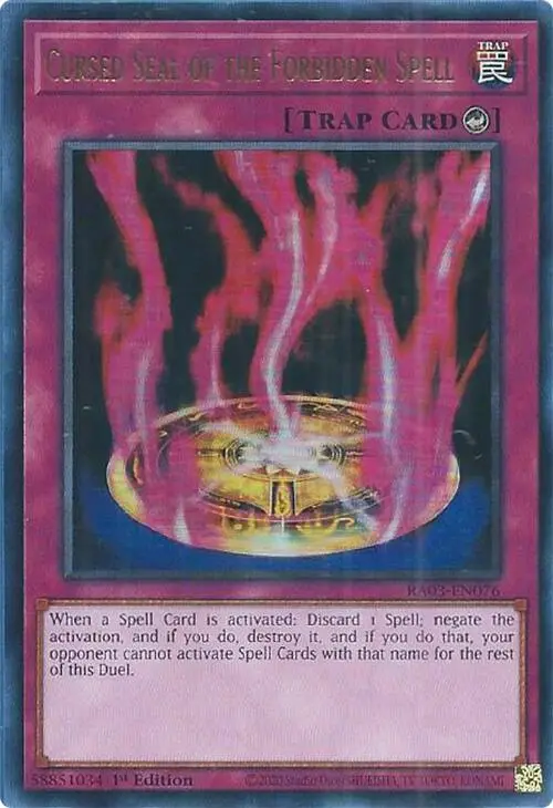 Cursed Seal Of The Forbidden Spell (Ur) [Ra03-En076] Ultra Rare 1