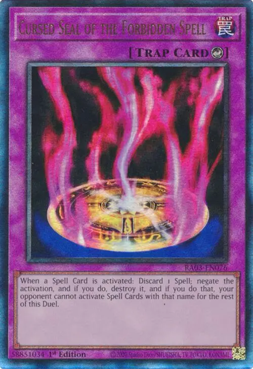 Cursed Seal Of The Forbidden Spell (Utr) [Ra03-En076] Prismatic Ultimate Rare 1