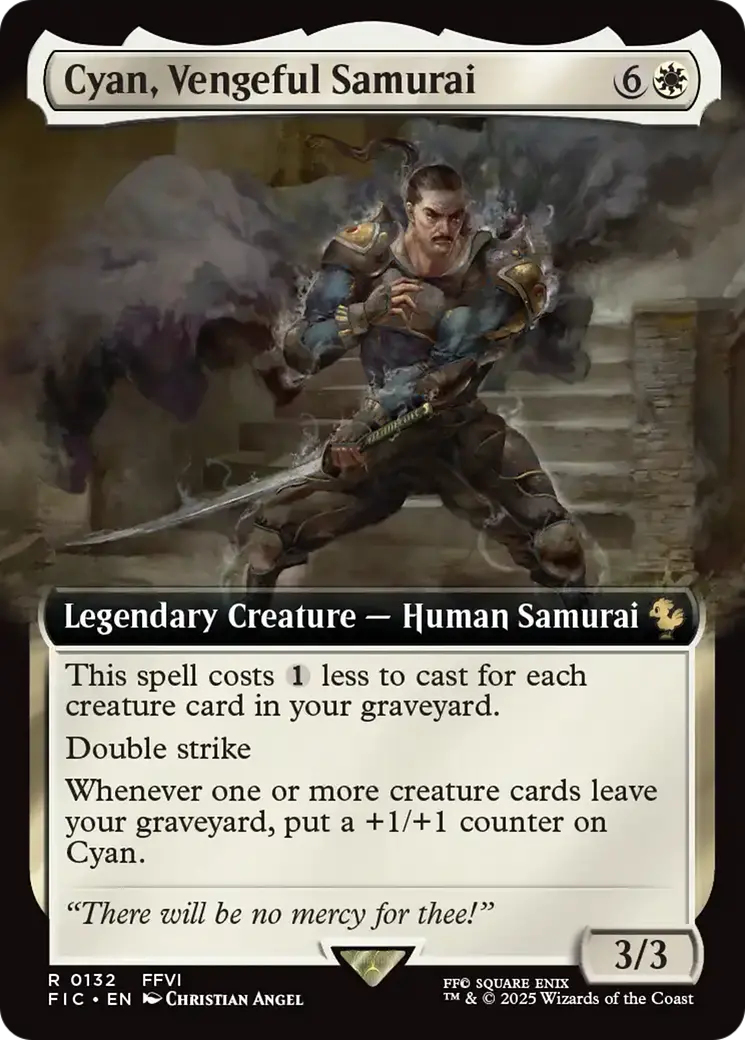 Cyan, Vengeful Samurai (Extended Art) [Final Fantasy Commander] 1