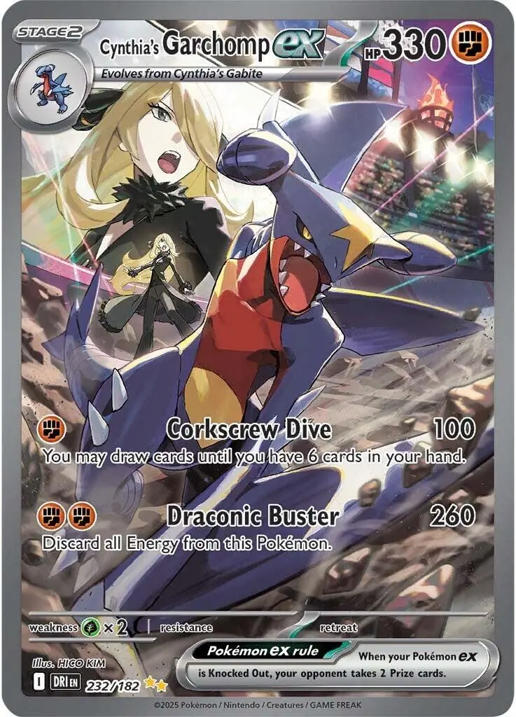 Cynthia's Garchomp Ex (232/182) [Scarlet & Violet: Destined Rivals] 1