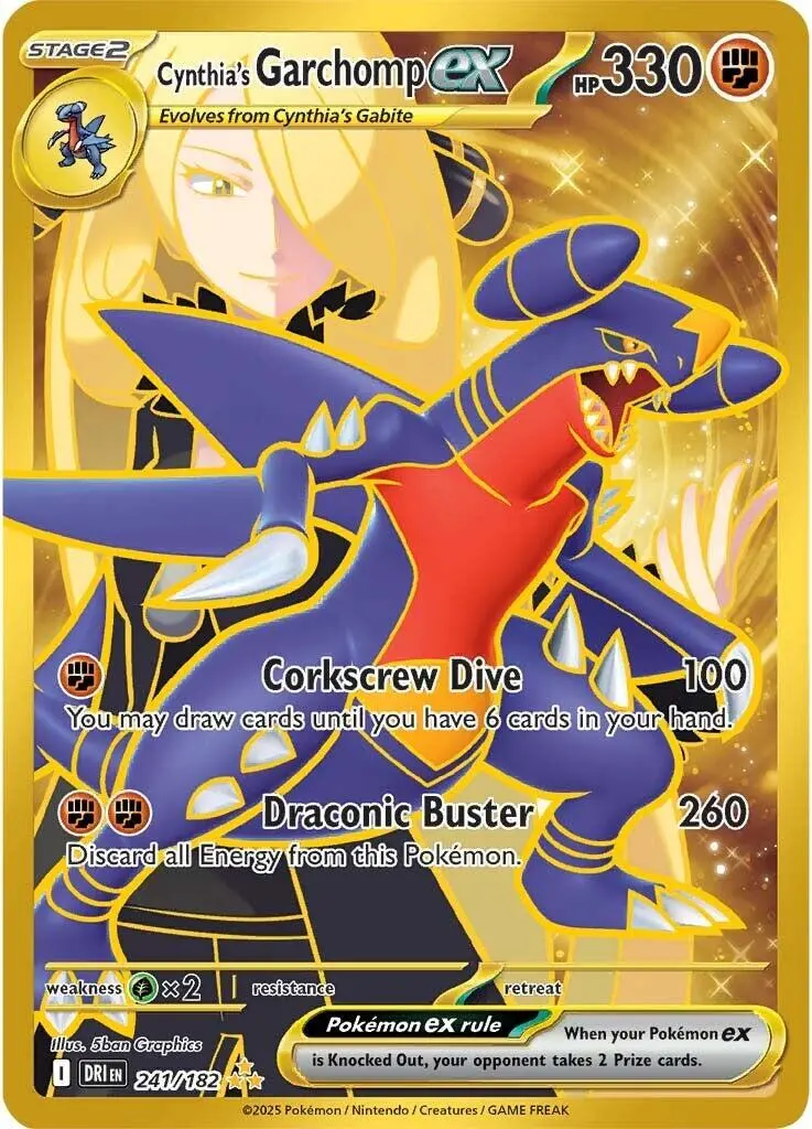 Cynthia's Garchomp Ex (241/182) [Scarlet & Violet: Destined Rivals] 1