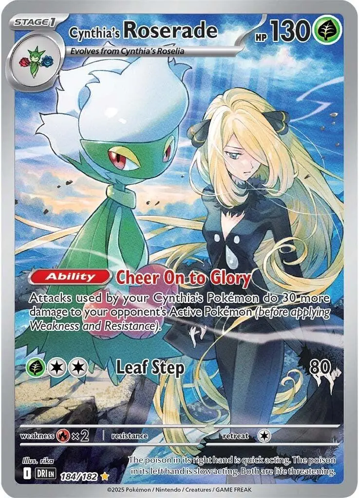 Cynthia's Roserade (184/182) [Scarlet & Violet: Destined Rivals] 1
