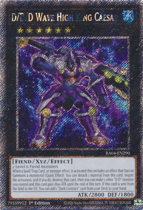 D/D/D Wave High King Caesar [Ra04-En290] Platinum Secret Rare 1
