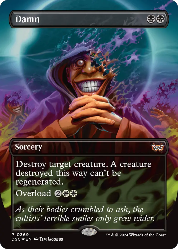 Damn (Borderless) [Duskmourn: House Of Horror Commander] 1
