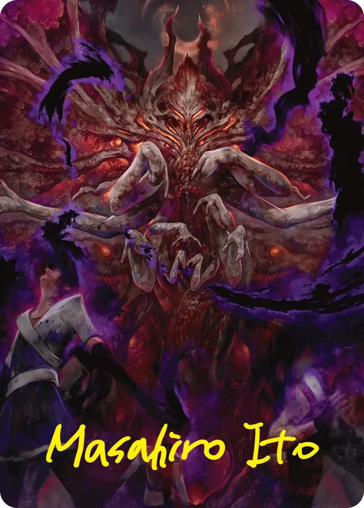 Damnation Art Card (Gold-Stamped Signature) [Duskmourn: House Of Horror Art Series] 1