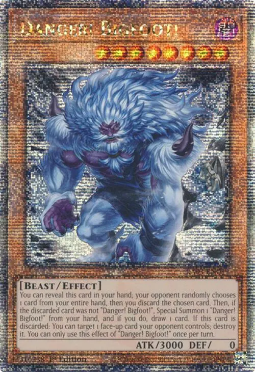 Danger! Bigfoot! (Alternate Art) (Quarter Century Secret Rare) [Ra03-En019] Quarter Century Secret Rare 1