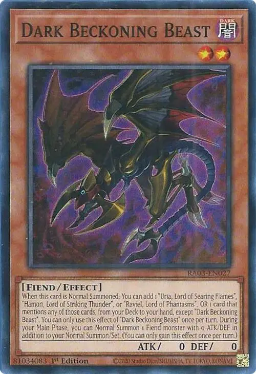 Dark Beckoning Beast [Ra03-En027] Super Rare 1