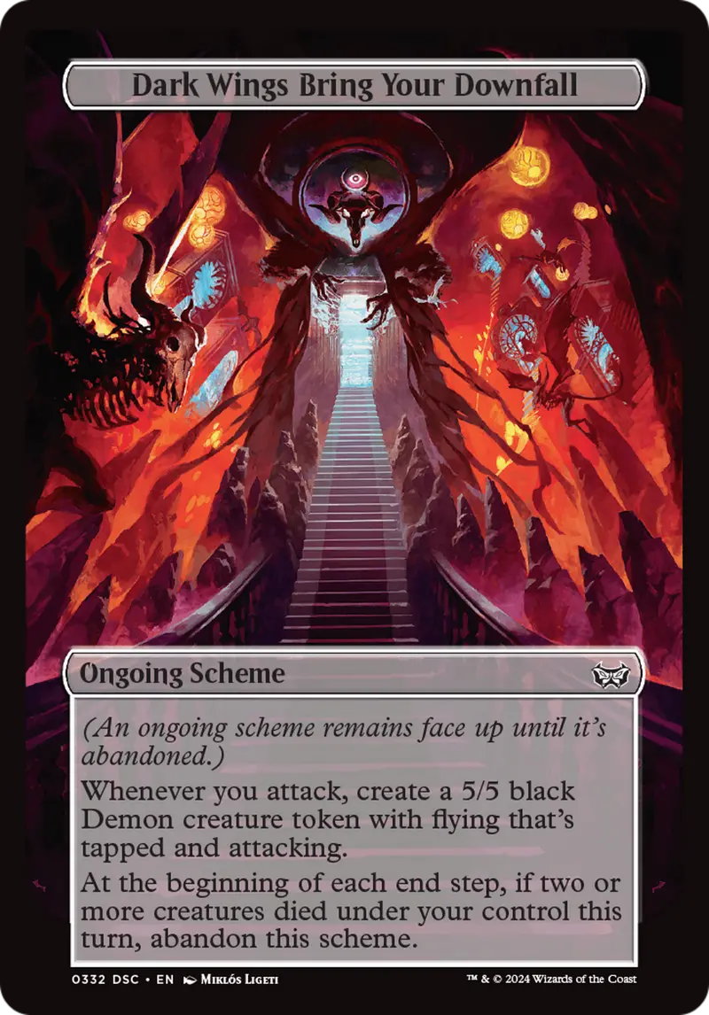 Dark Wings Bring Your Downfall (Full Art) [Duskmourn: Archenemy] 1