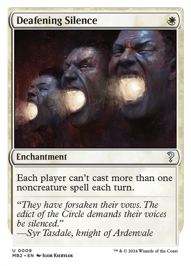Deafening Silence (White Border) [Mystery Booster 2] 1