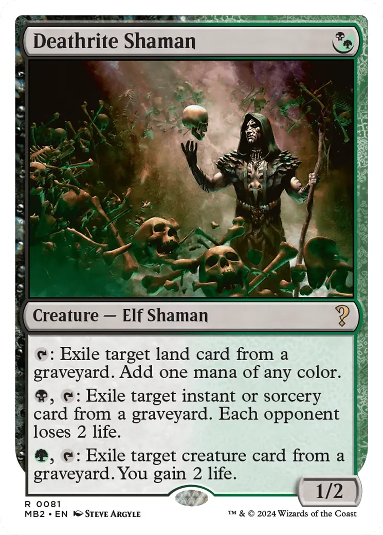 Deathrite Shaman (White Border) [Mystery Booster 2] 1