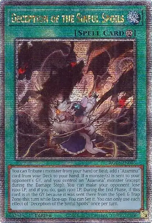 Deception Of The Sinful Spoils (Quarter Century Secret Rare) [Rota-En055] Quarter Century Secret Rare 1