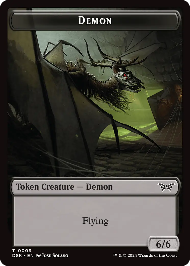 Demon // Manifest Double-Sided Token [Duskmourn: House Of Horror Tokens] 1