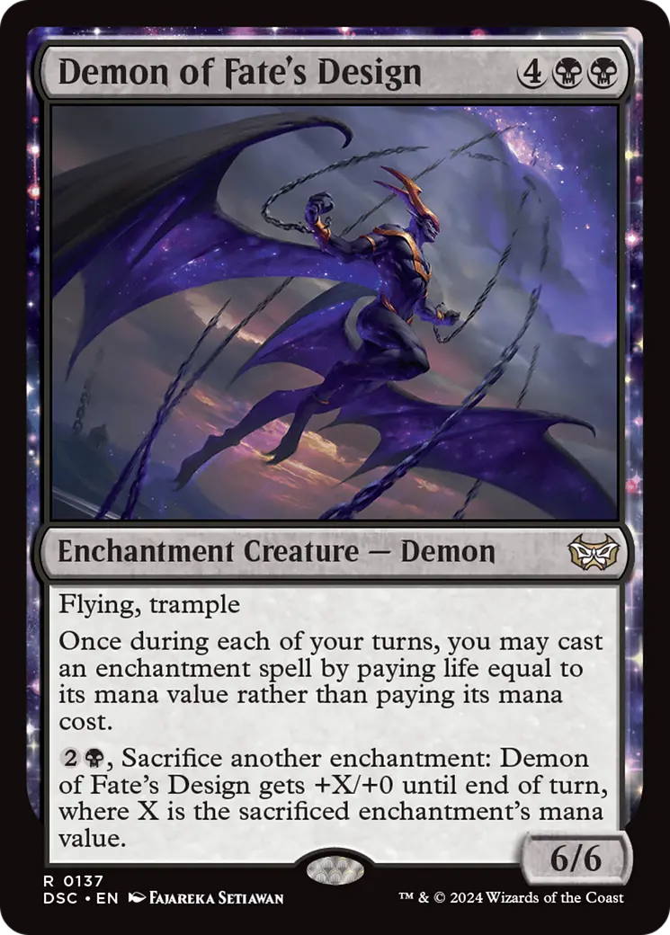 Demon Of Fate's Design [Duskmourn: House Of Horror Commander] 1