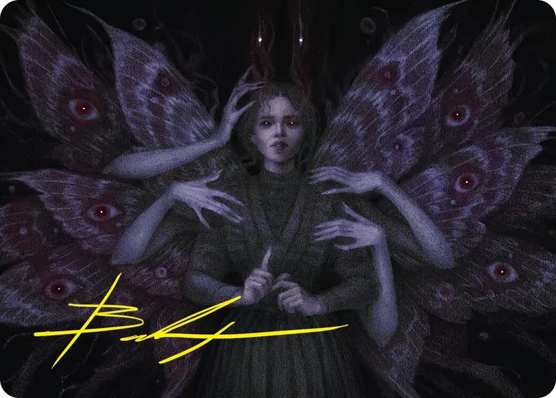 Demonic Counsel Art Card (7/54) (Gold-Stamped Signature) [Duskmourn: House Of Horror Art Series] 1