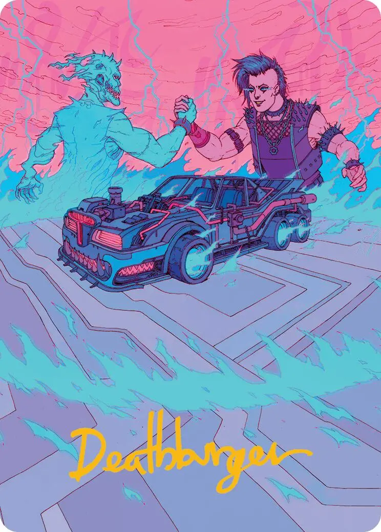 Demonic Junker Art Card (Gold-Stamped Signature) [Aetherdrift Art Series] 1