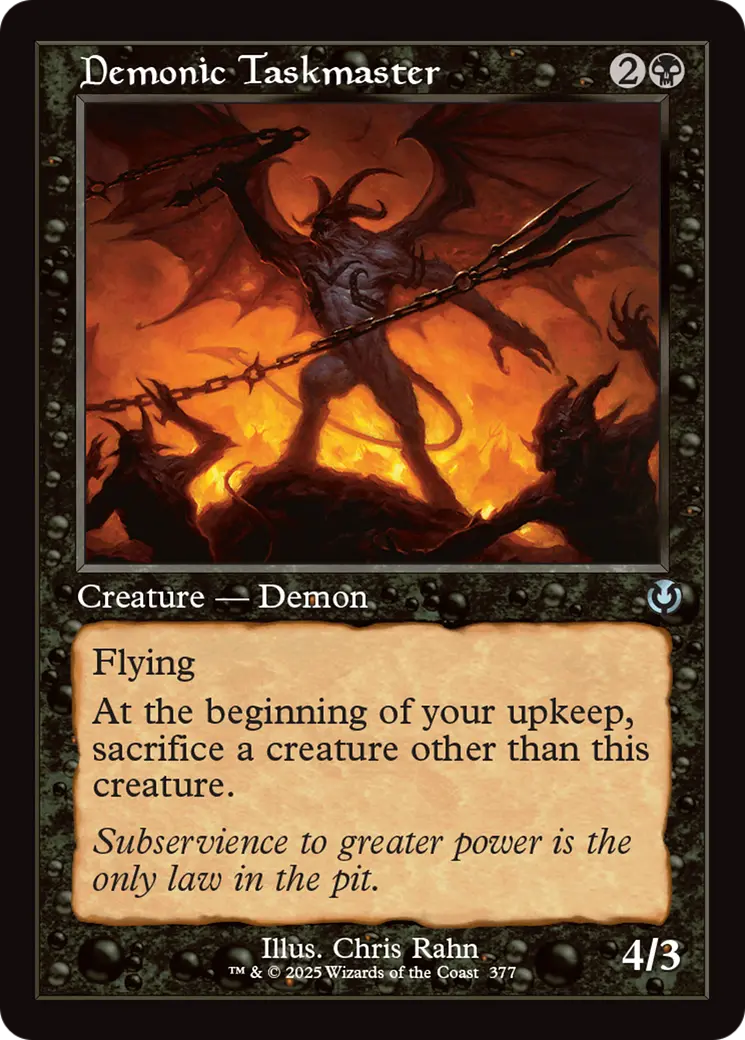 Demonic Taskmaster (Retro Frame) [Innistrad Remastered] 1