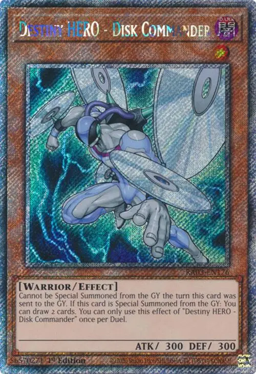 Destiny Hero - Disk Commander (Platinum Secret Rare) [Ra03-En176] Platinum Secret Rare 1