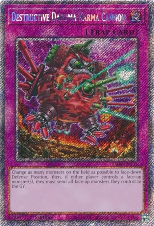 Destructive Daruma Karma Cannon [Ra04-En103] Platinum Secret Rare 1