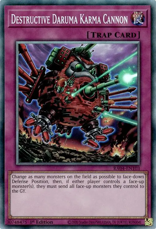 Destructive Daruma Karma Cannon [Ra04-En103] Prismatic Collector's Rare 1